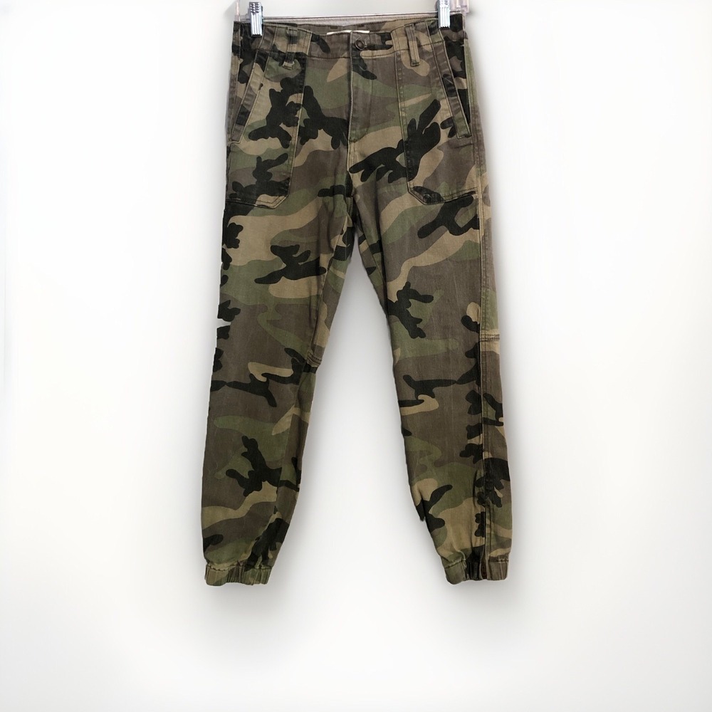 Kancan Womens Medium Camouflage Estilo Mid Rise Tactical Pants Stretchy Pockets